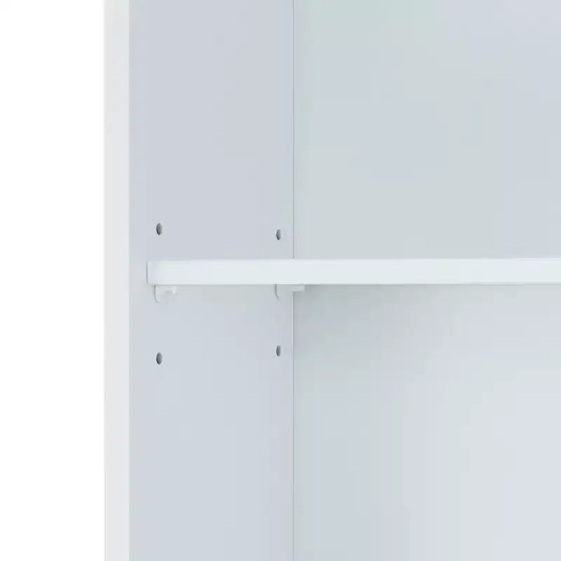 Mobiletto da bagno Newport in legno contemporaneo sopra il water, bianco: Organizer da bagno con ripiano regolabile, ferramenta in nichel