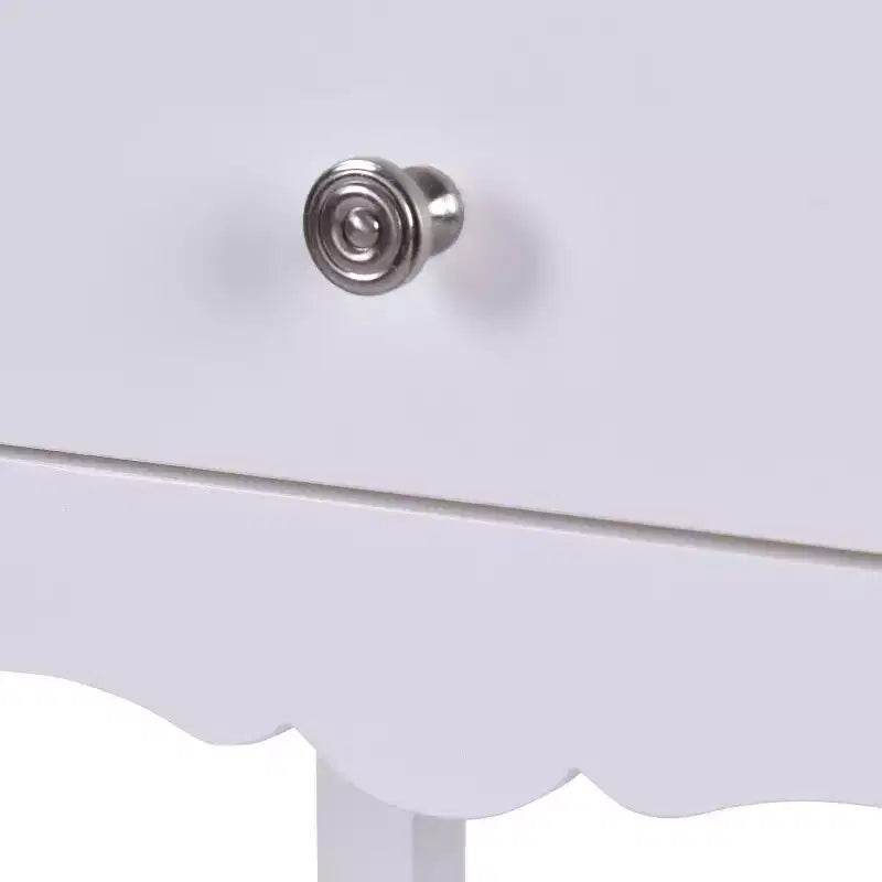 Tavolino Tavolino comodino con 2 cassetti bianco