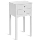 Tavolino Tavolino comodino con 2 cassetti bianco