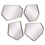Specchi decorativi asimmetrici da vanità oro anticato moderno larghezza 19 3/4 per bagno camera da letto
