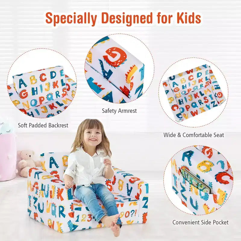 Divano convertibile per bambini, sedia pieghevole, lettino, divano letto