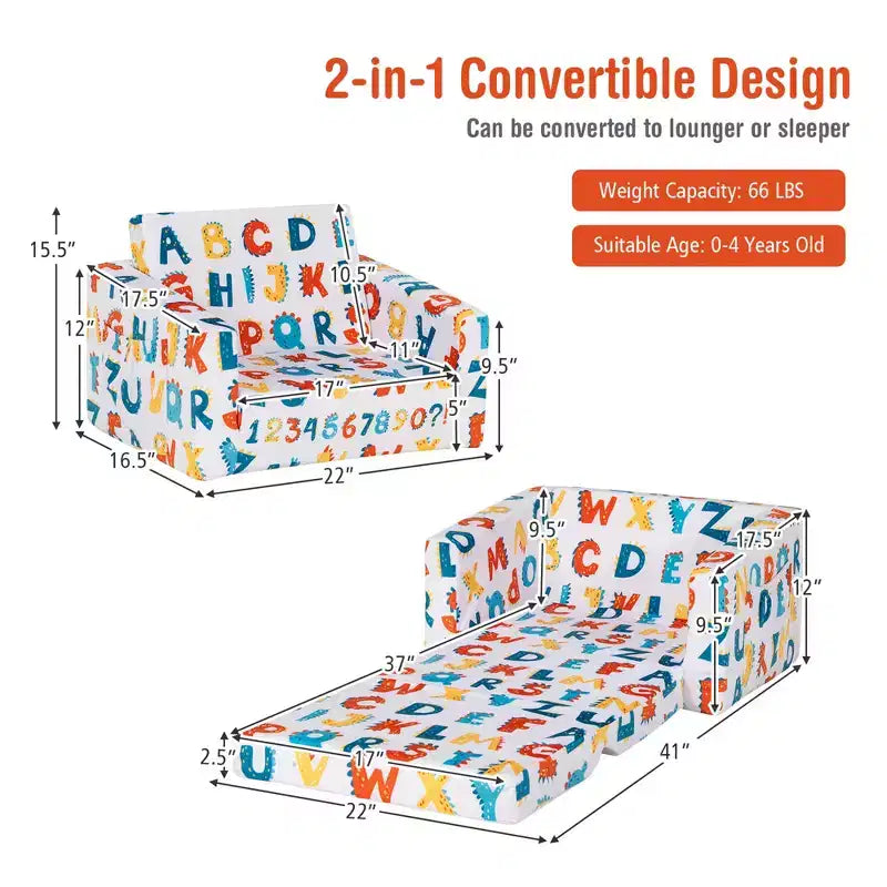 Divano convertibile per bambini, sedia pieghevole, lettino, divano letto