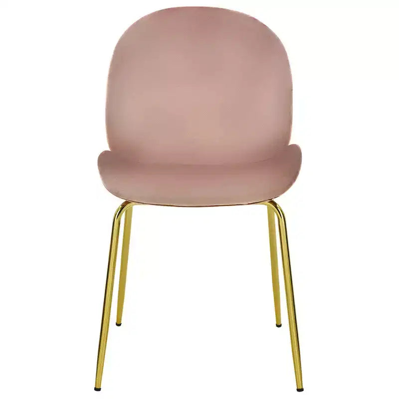 Set di 4 sedie da pranzo in velluto, sedia laterale senza braccioli con schienale ergonomico