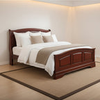 Letto matrimoniale in legno imbottito stile moderno