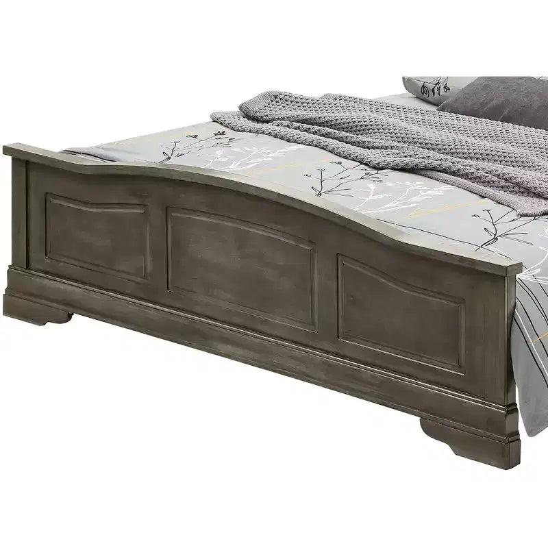 Letto King Size Louis Philippe in Legno Tappezzato