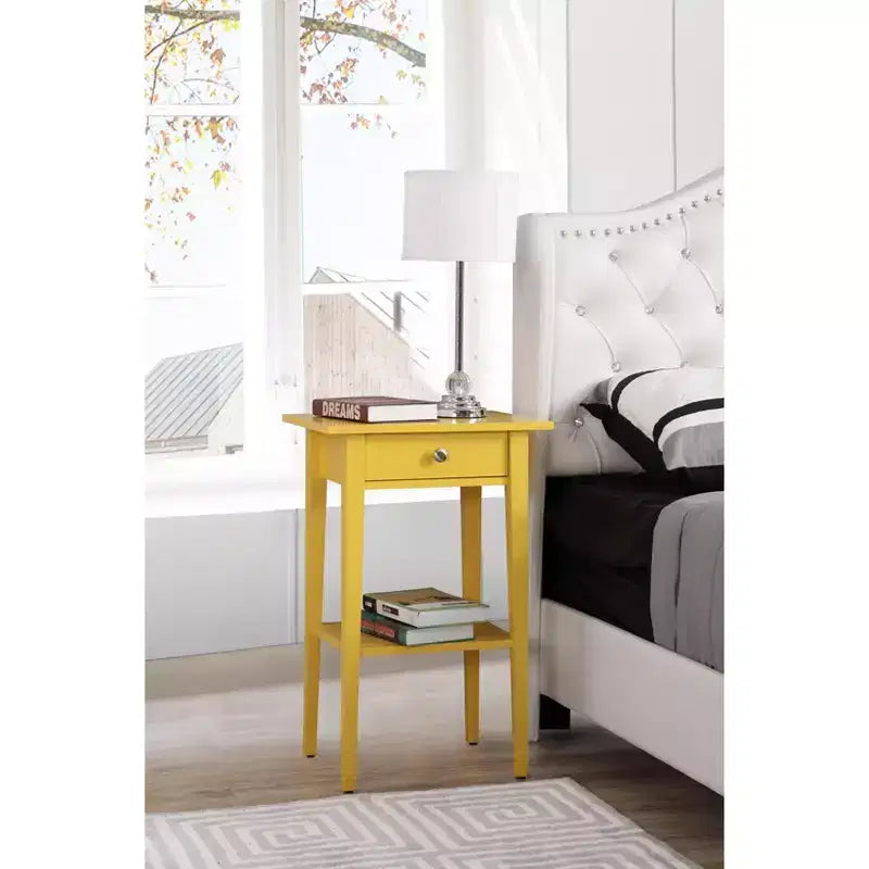 Comodino in legno massello (71 cm H x 46 cm L x 36 cm P)