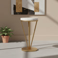 Theia Accent Table - ACC3704A - White/Gold - Safavieh