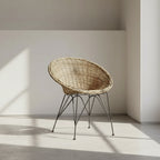 Sedia in rattan senza braccioli