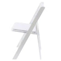 Sedia in resina plastica bianca a 4 pezzi con cuscino removibile