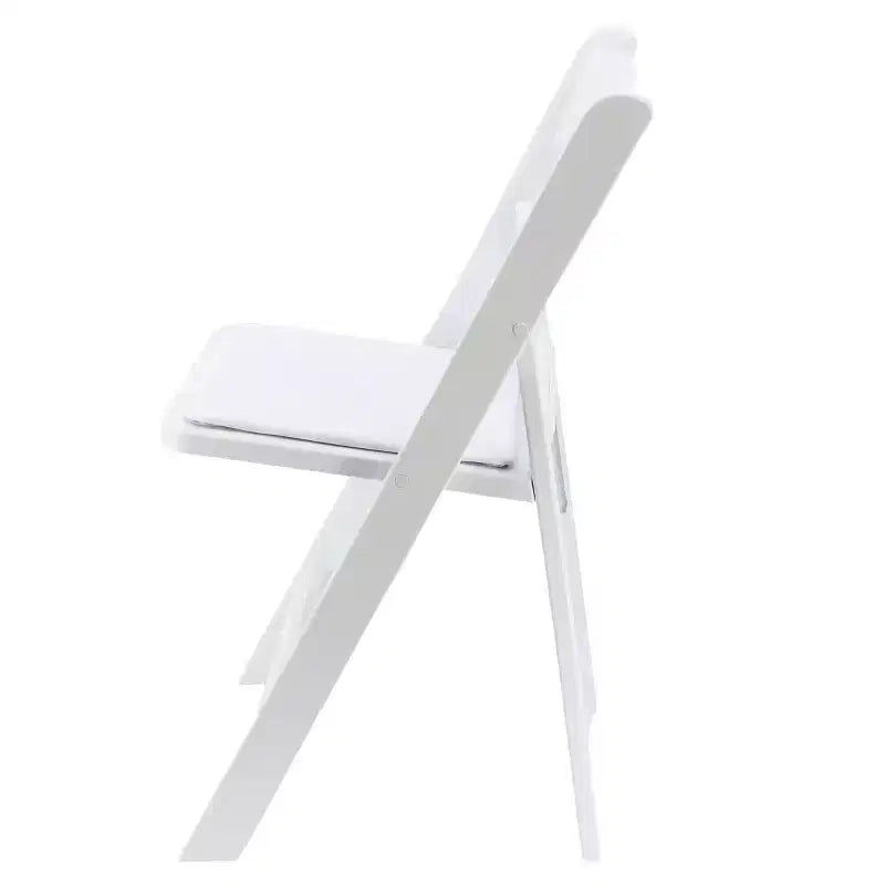 Sedia in resina plastica bianca a 4 pezzi con cuscino removibile