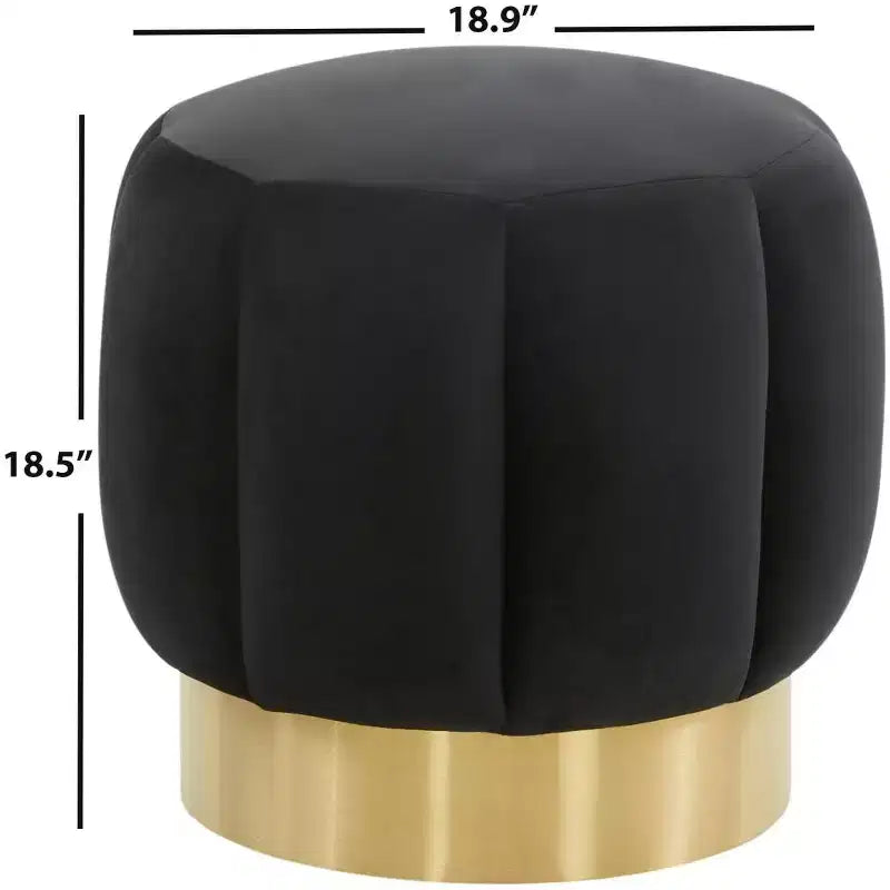 Pouf imbottito in velluto