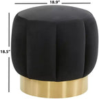 Pouf imbottito in velluto