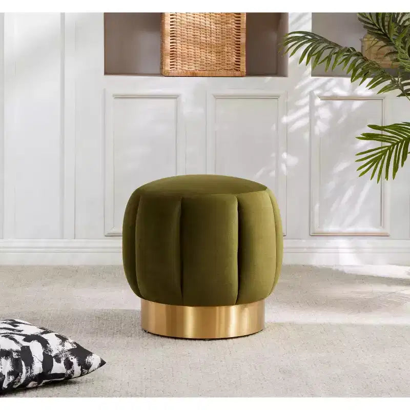 Pouf imbottito in velluto