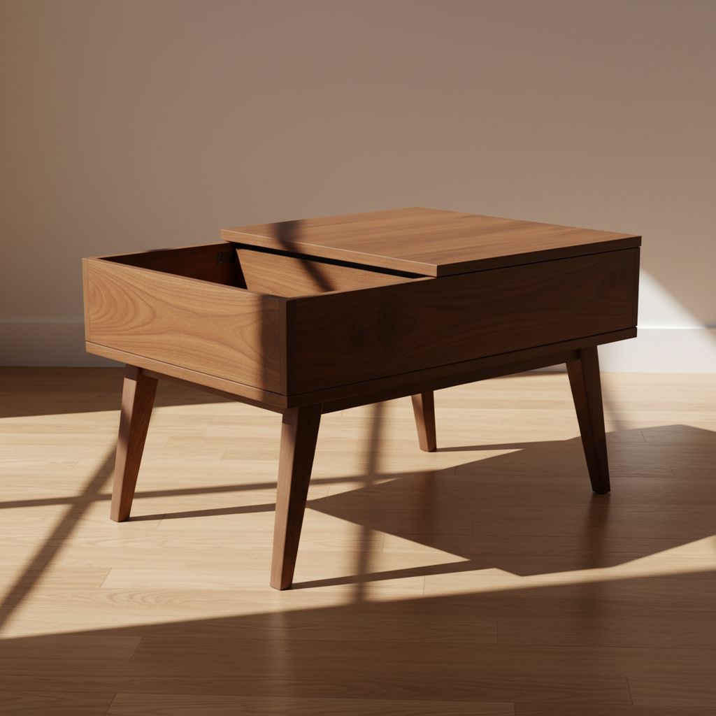 Harlow Walnut Lift-Top Coffee Table